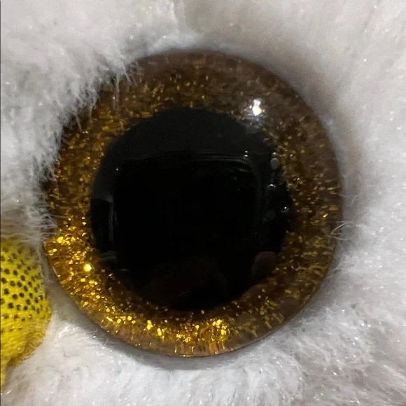 Ty Bennie Boos Plush Owl Toy - Owliver the Owl - White, Black, and Gold - Picture 9 of 9